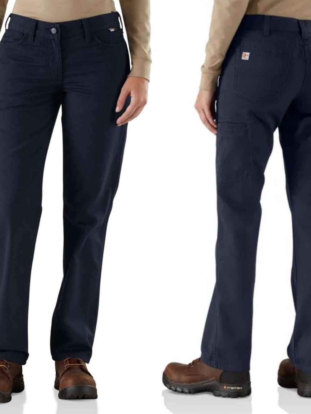 Carhartt FR Rugged Flex Canvas Work Pants Women’s 2R Navy Flame Resistant NWT